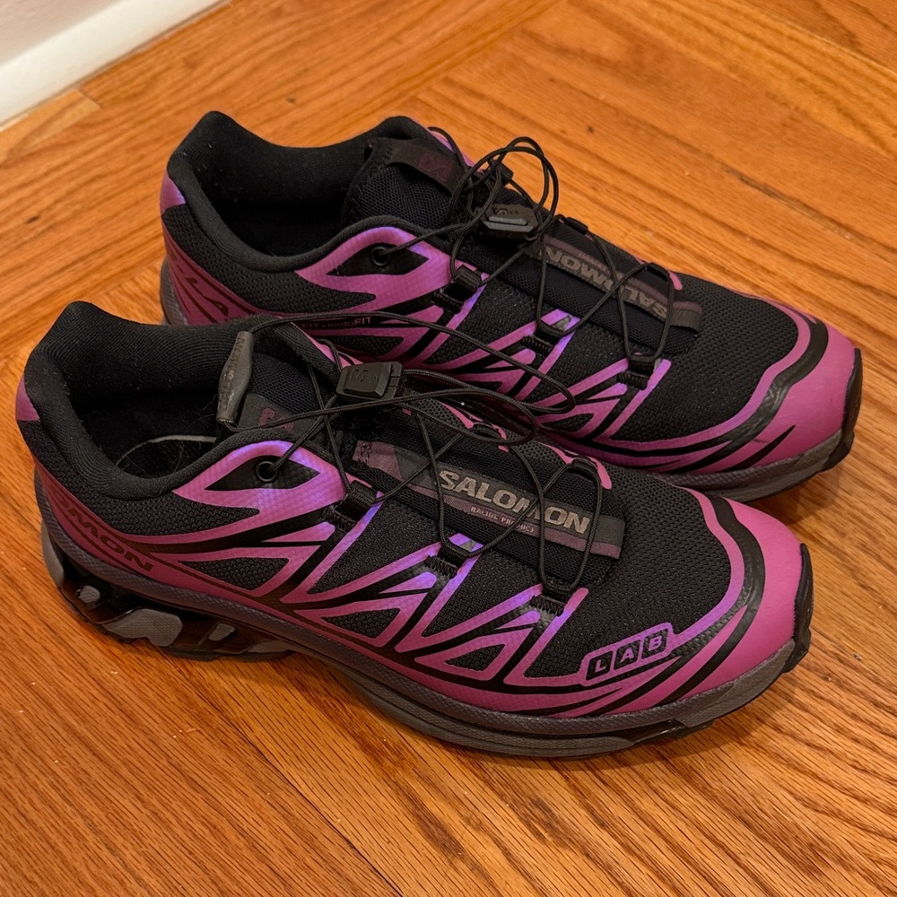 Salomon XT-6 Women's Black and Purple Athletic Shoes